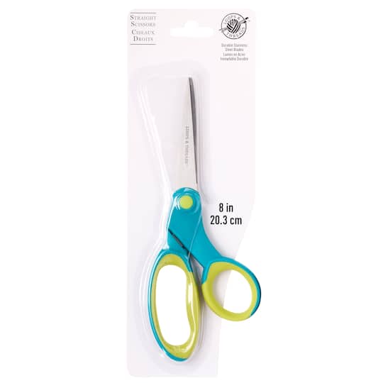 12 Pack: 8" Straight Scissors by Loops & Threads™